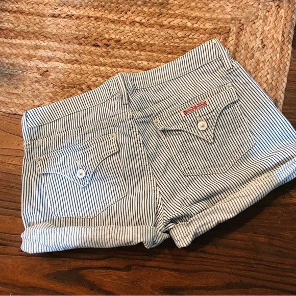 ▪️HUDSON Striped Cuffed Denim Shorts - Picture 10 of 11